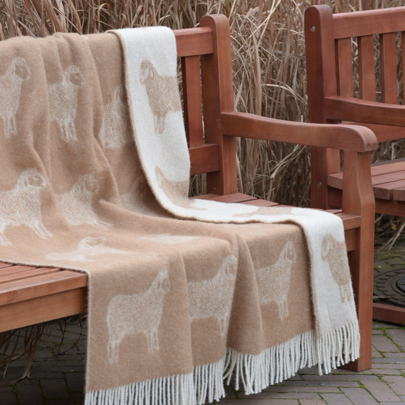 Brown Sheep Wool Throw