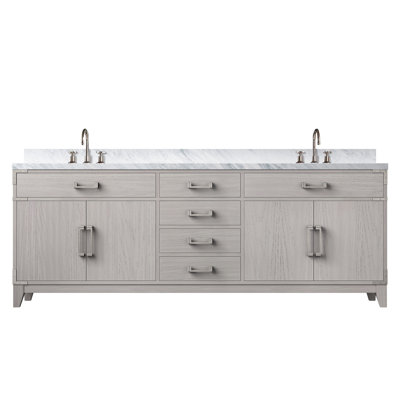 Laurel 84 in W x 22 in D Double Bath Vanity & Faucet Set
