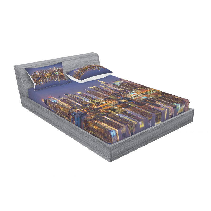 Microfiber Sheet Set, Queen Sheet Set with Fitted Sheet