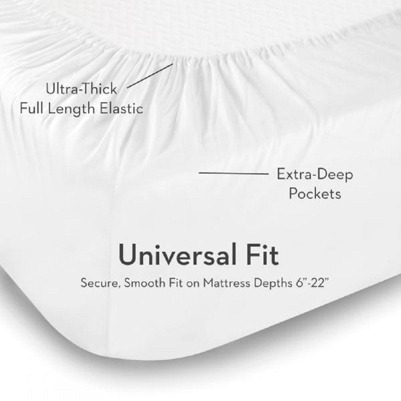 Full White Egyptian Cotton Deep Pocket Sheet Set