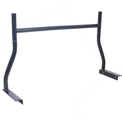 Universal Pick-Up Truck Rack 650 LBS Adjustable Fit 2-Bars Utility Ladder Truck Cargo Contractor Rack, Black