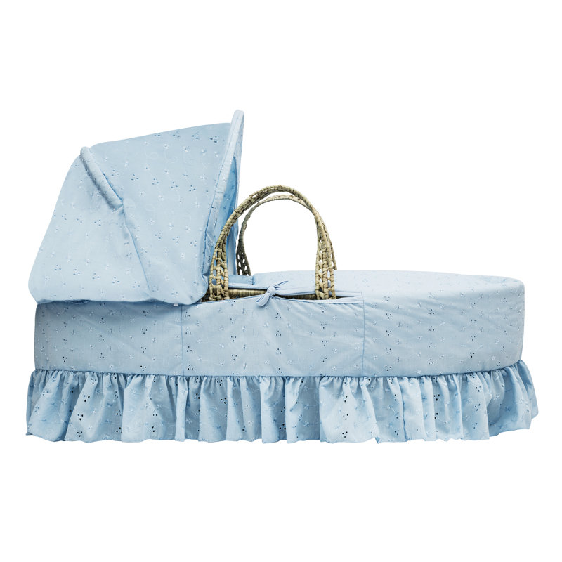No Pattern Cotton Moses Basket Bedding Set
