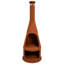 70" H Steel Outdoor Chiminea Fire Pit with Built-In Log Holder