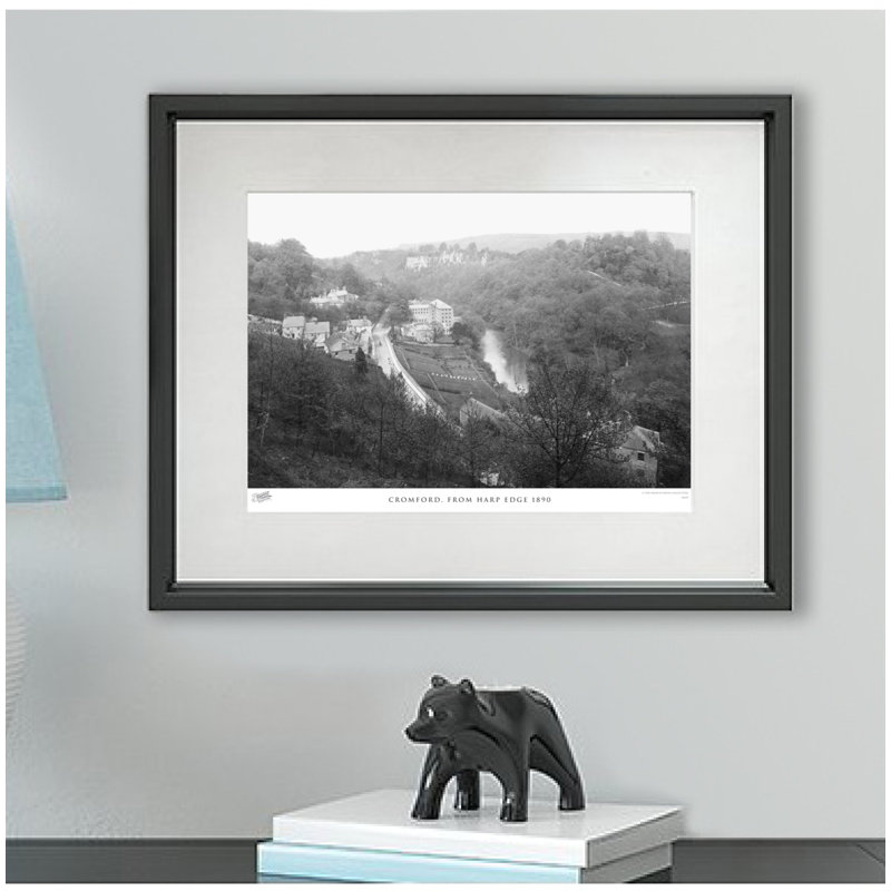 Cromford, From Harp Edge 1890 - Single Picture Frame Print, 28cm H x 36cm W x 2.3cm D