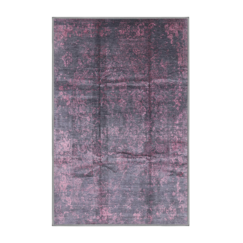 Tapis rose / gris Huseman, Runner 2' x 4'