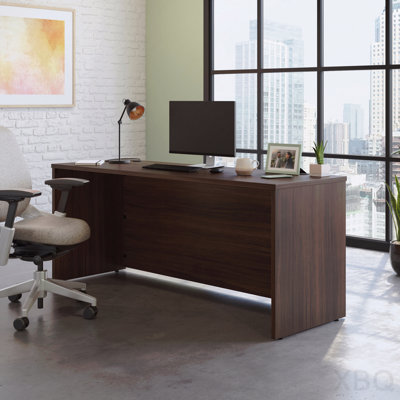 72" x 24" Brown Finish Office Desk