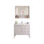 Meuble-lavabo autoportant en bois d'hévéa avec armoire à miroir 31,89 po-829069405