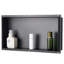 Niche de douche, niche murale encastrée sans cadre 13 x 25 x 4 pouces, organisateur de rangement de shampooing moderne en acier inoxydable robuste, étanche, durable et facile à installer, noir pour la salle de bain