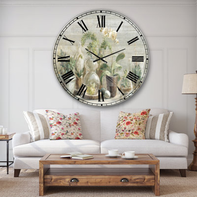 Composition des orchidées - Horloge murale traditionnelle