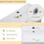 Meuble-lavabo de 21,6 po avec lavabo en céramique, tablette ouverte à droite, finition imperméable 24vb06-21whr, porte de rangement blanche, design élégant