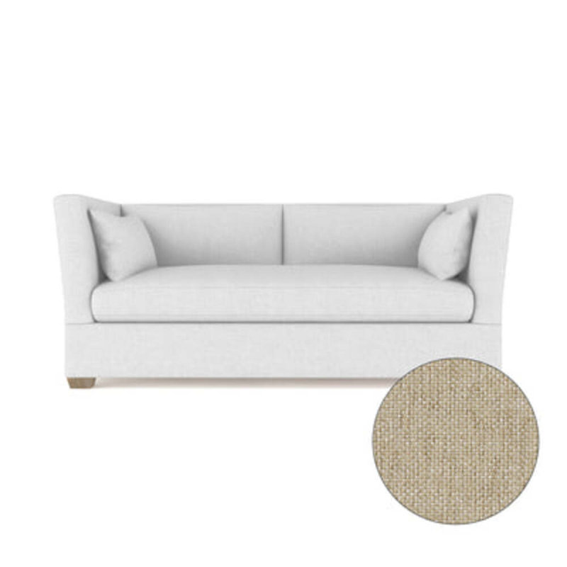 Rivington Flare Square Track-Arm Sofa, Weathered, 31" H x 84" W x 37" D, Vintage Leather Alabaster