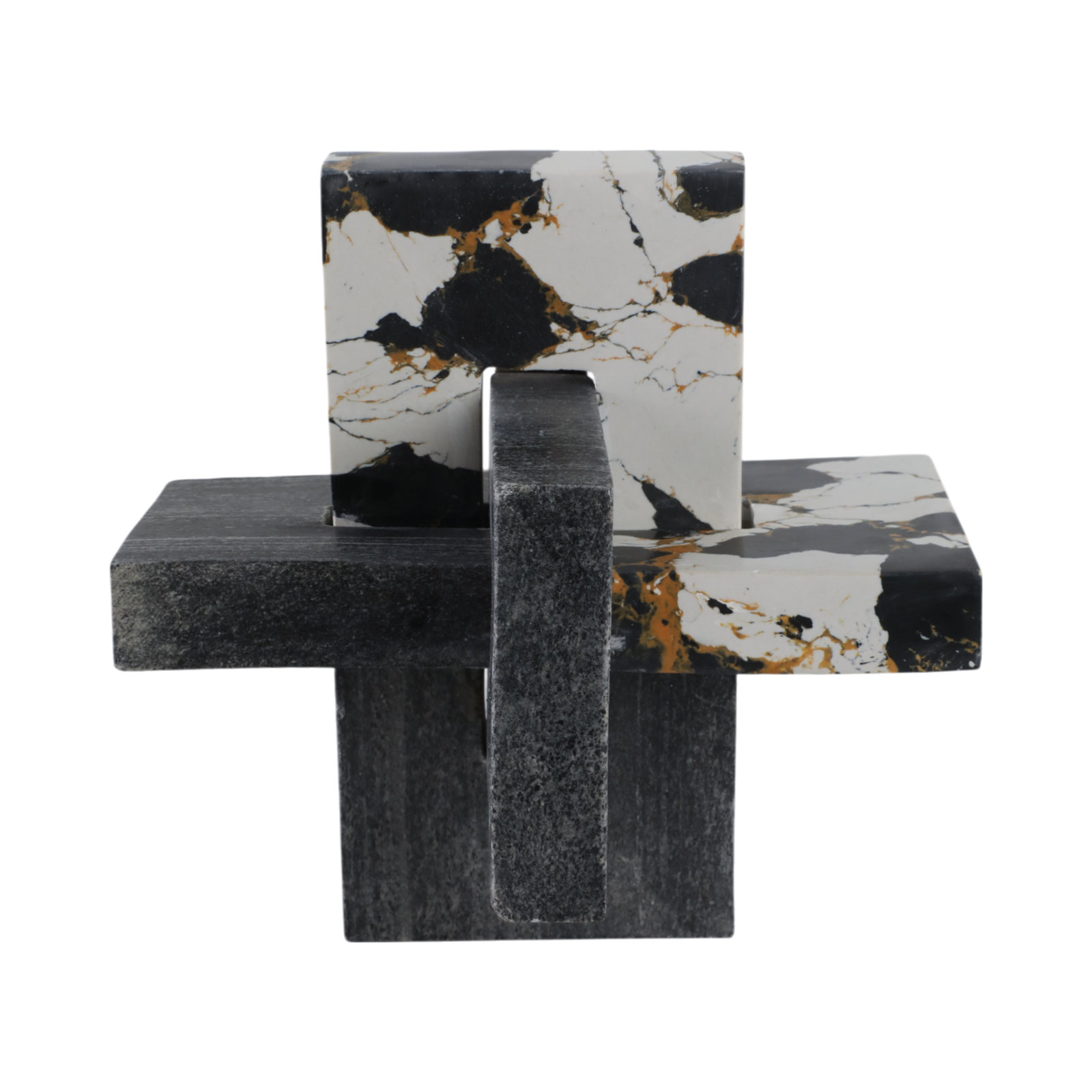 Modern Decorative Object – Handcrafted Marble Accent Sculpture for Shelves, Consoles, Decorative Books, or Coffee Tables