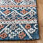 Tapis géométrique en laine / coton touffeté à la main en orange / bleu-707302768