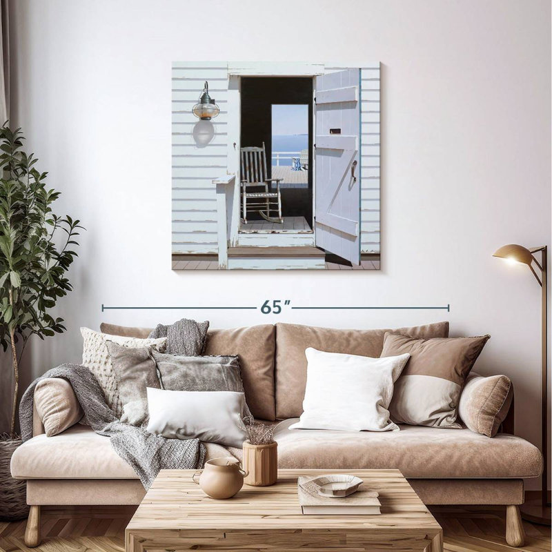 Façade de maison de plage Lilie White, H 39 po x l 39 po