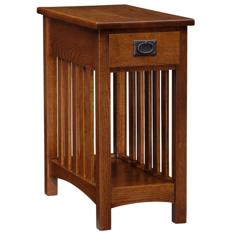 Mission Solid + Manufactured Wood Impeccable Side Table, Medium Oak