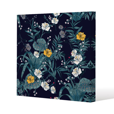 Flowers Slim Style Canvas Print , 15mm Slim Real wood.
