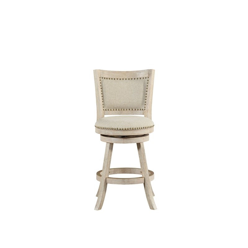  Tabouret de comptoir pivotant en bois d'hévéa, Ivory, Extra Tall (39" Seat Height)