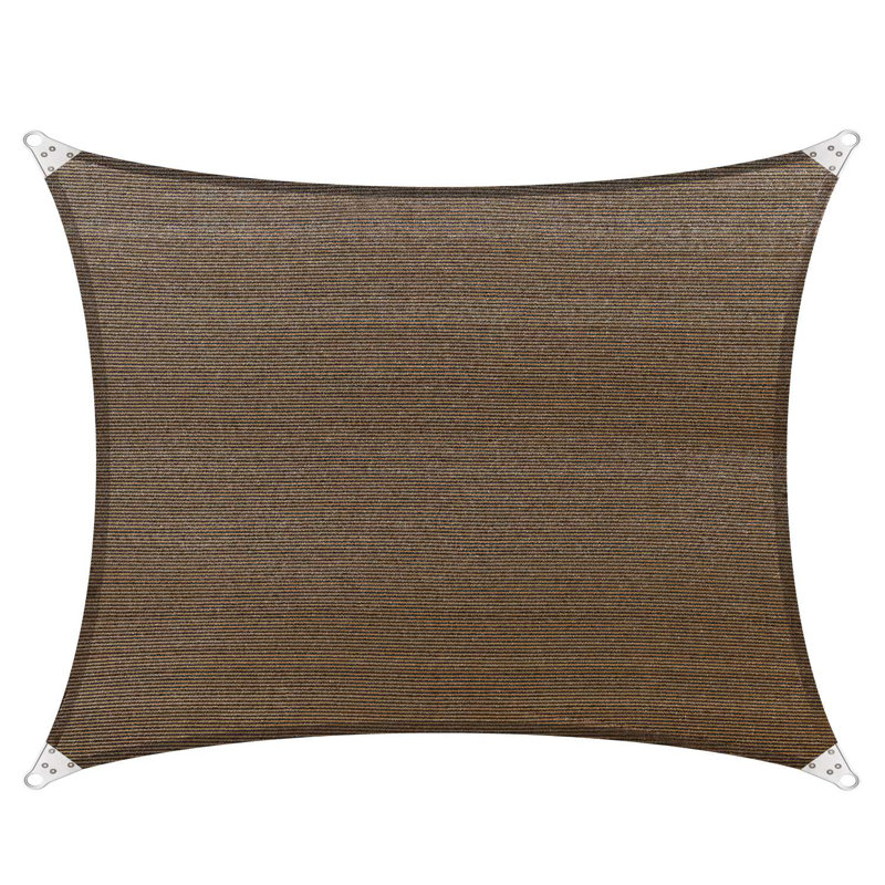Reinforced Super Ring 12' x 16' Rectangle Shade Sail, Brown