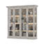 Bibliothèque 68 po avec 4 portes en verre transparent et éclairage DEL