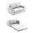 Stylish Foldable Sofa Bed with Cup Holders & Side Storage-1519896811