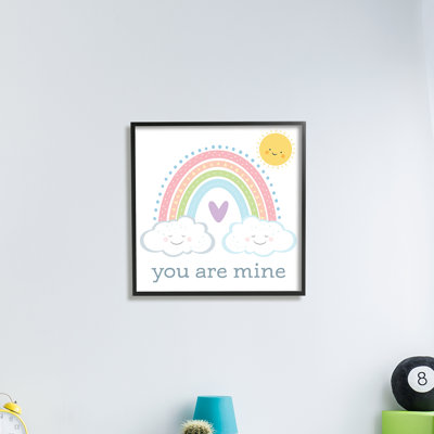 «You Are Mine Expression», souriant nuage soleil arc-en-ciel - peinture
