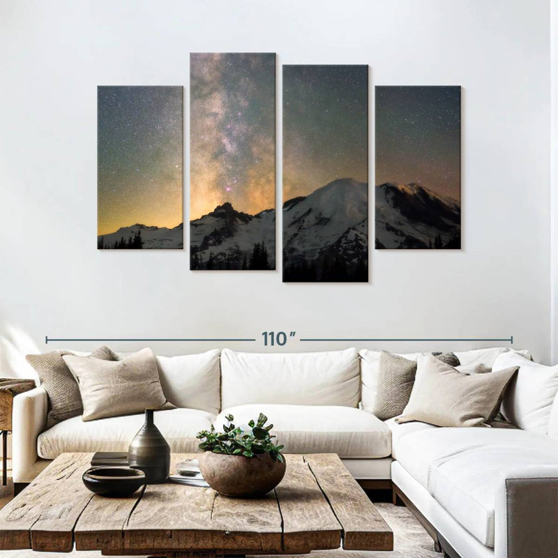 Alvord Milky Way Over Mount Rainier, 54" H x 84" W
