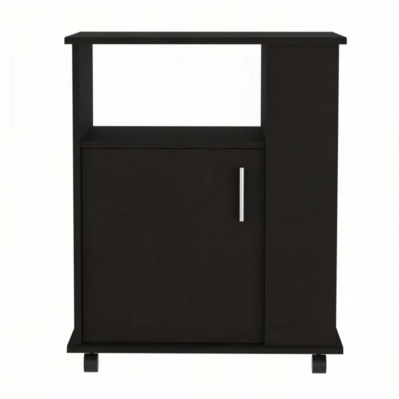 Armoire à micro-ondes à 4 tablettes avec wengue noir Correy Correy, Noir