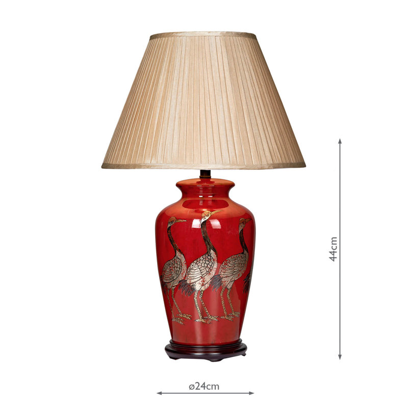 Ronneby 44cm Red/Dark Brown Table Lamp Base