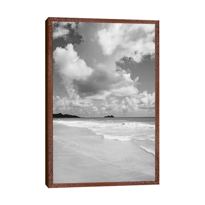 Monochrome Hawaii by Bethany Young - Print on Canvas, 152.4cm H x 101.6cm W x 3.81cm D, Classic Brown Wood Framed