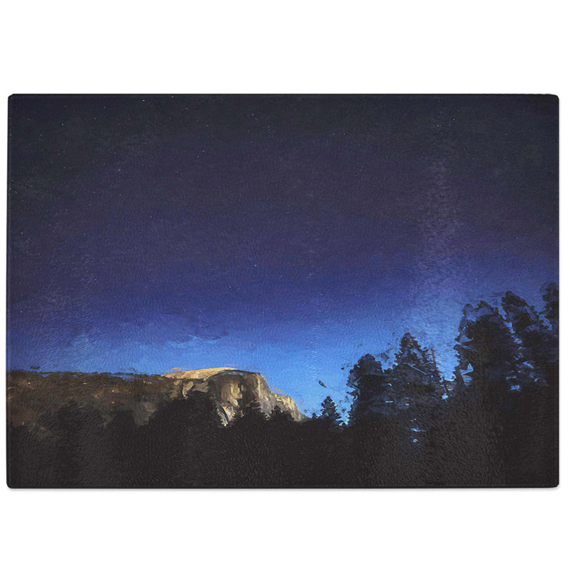 Tempered Glass Stars Above Yosemite Chopping Board, 39 cm W x 28.5 cm L