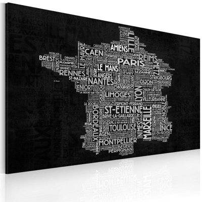 Carte texte de la France