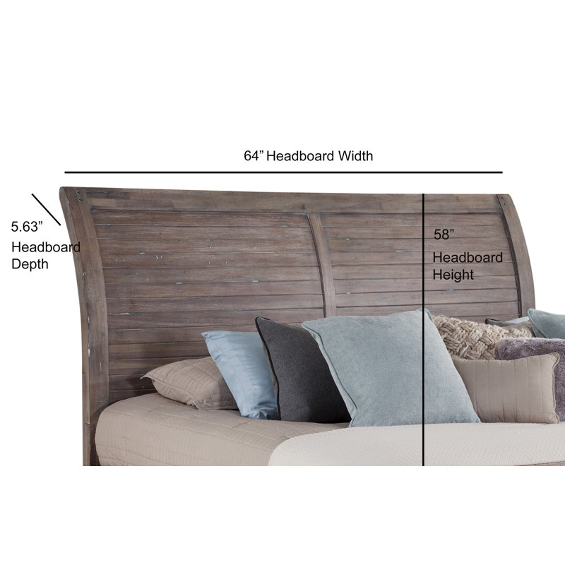 Navin Headboard, Weathered Gray, Queen