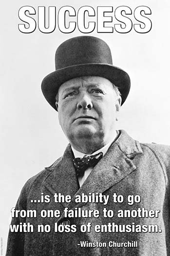 «Success is the Ability to…» par Winston Churchill - Publicité, H 30 po x l 20 po