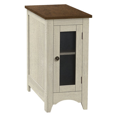 Accent Table End Side Table Narrow Nightstand Bedroom Lamp Storage Transitional