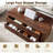 52"W Fluted Coffee Table with 4 Drawers-983204243