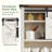 23.5" W Farmhouse Sliding Barn Door Wall Cabinet-4817565