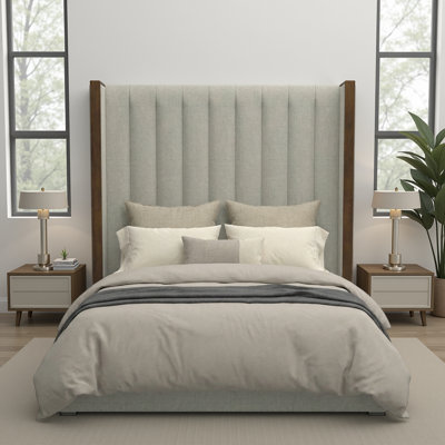 Dipson Upholstered Wingback Bed