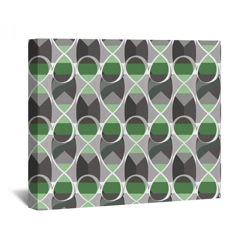 13126_Geometric, impression sur toile encadrée, H 11 po x l 14 po x P 3 po