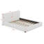 Grand lit tapissier au sol en velours-102533747