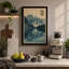 Mountain Lake Reflection Japandi - Wrapped Canvas-1680009291-1680009266