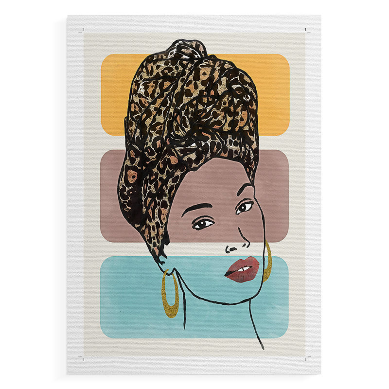 Head Wrap I - Impression sur toile seulement - NON-CADRE, H 36 po x l 24 po