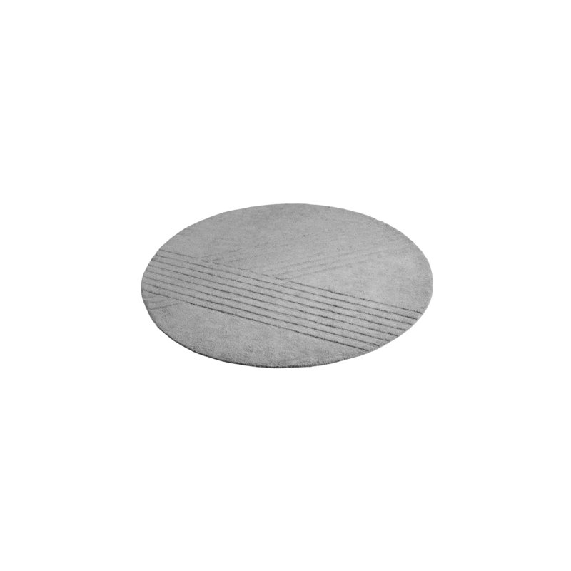 Gray Kyoto Rug, Round 6'5"