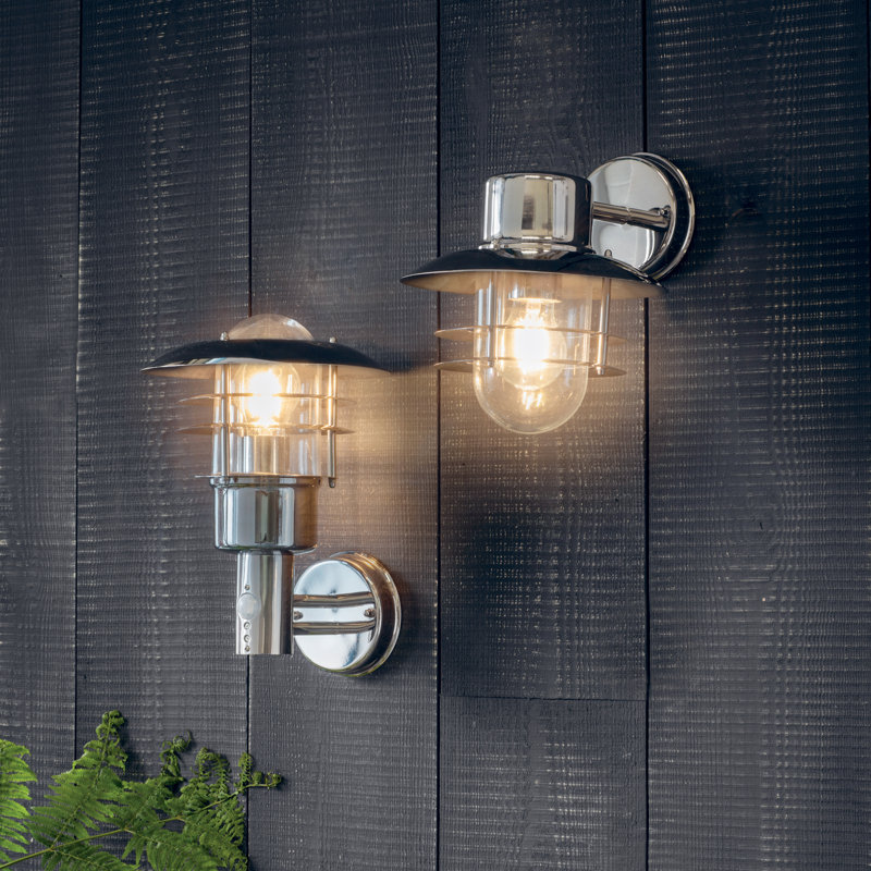 Elena Chrome 32.5cm H Outdoor Wall Lantern