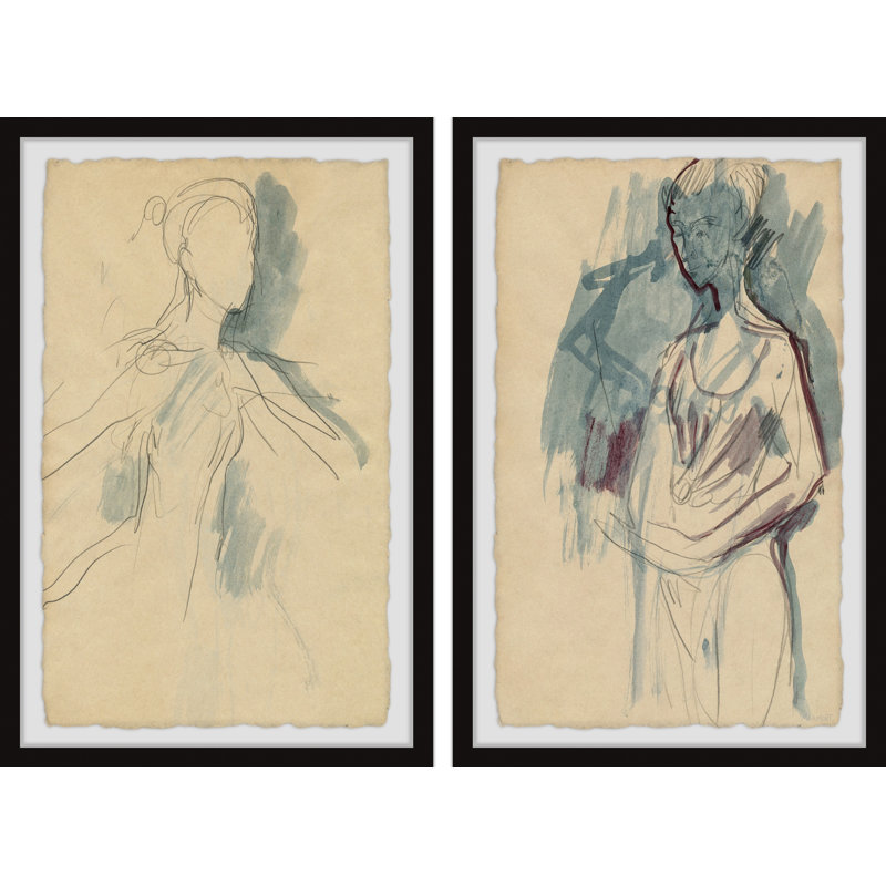 She Is Confident by Marmont Hill - 2 Piece Single Picture Frame Painting Set, 91cm H x 122cm W x 3.81cm D