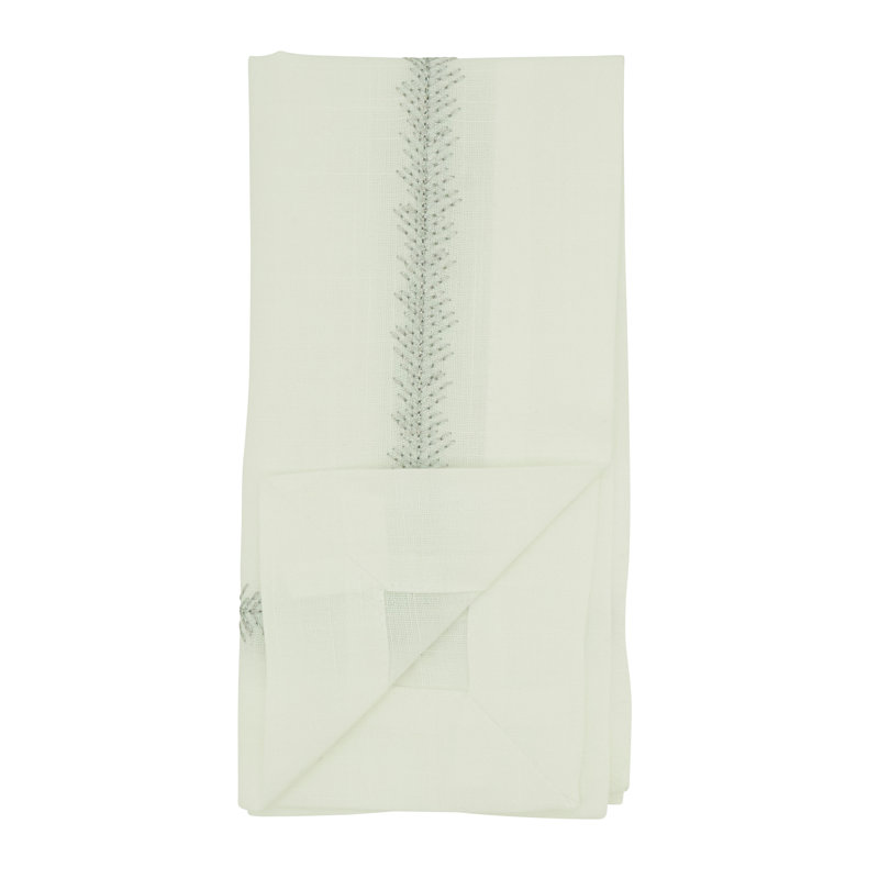 Pomeline Collection Polyester No Pattern Square Napkin, Silver