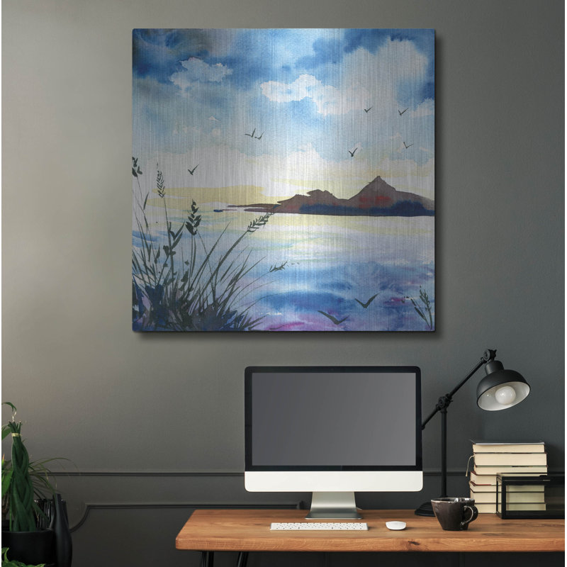 Art mural en métal «Dusk» par Kristy Riz, H 36 po x l 36 po