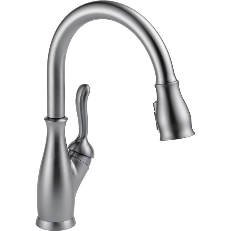 Robinet d'évier de cuisine avec douchette extractible Leland, Acier arctique