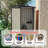 4.27 FT X2.42 FT Metal Garden Shed 5 X 3 FT Pent Roof With Side Hinge Door