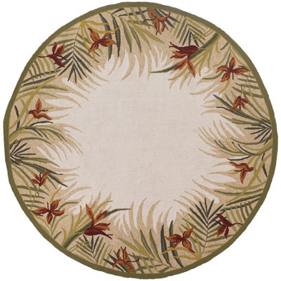Tapis intérieur / extérieur floral multicolore Wallingford