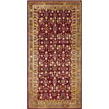Allover Design Antique Classic Burgundy Color Indian Agra Rug